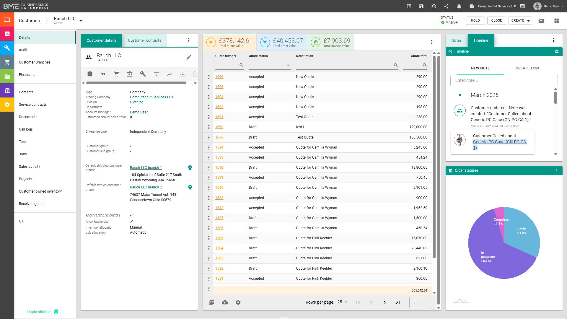 CRM & Customer Management